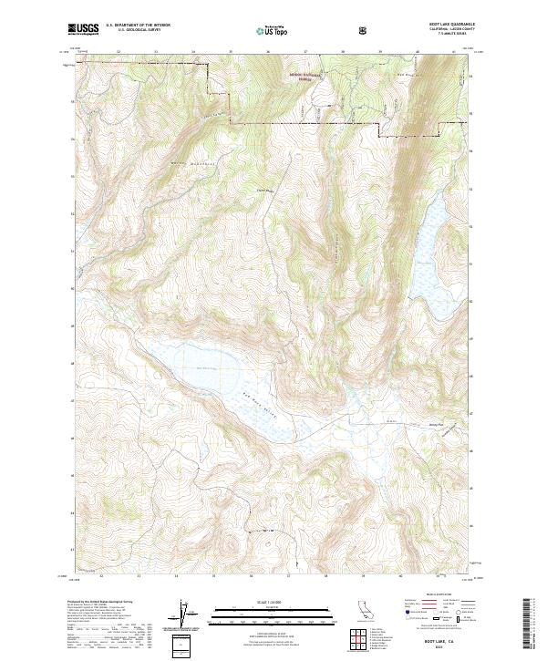 US Topo 7.5-minute map for Boot Lake CA