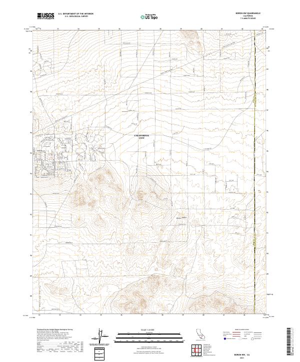 US Topo 7.5-minute map for Boron NW CA