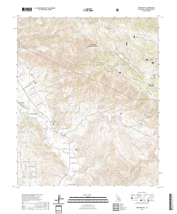 US Topo 7.5-minute map for Boucher Hill CA