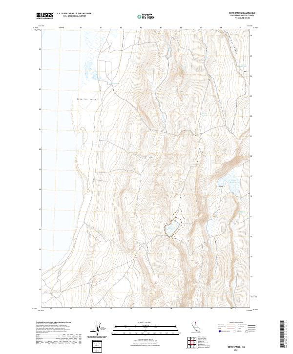 US Topo 7.5-minute map for Boyd Spring CA
