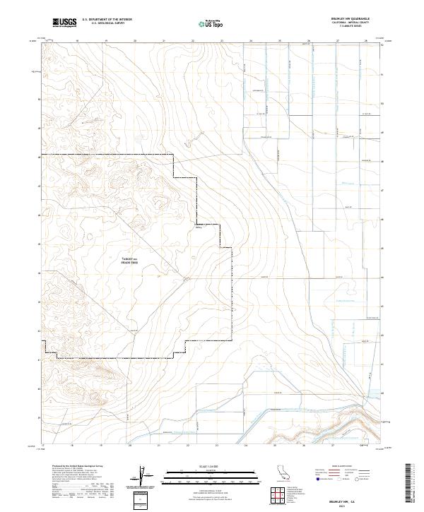 US Topo 7.5-minute map for Brawley NW CA