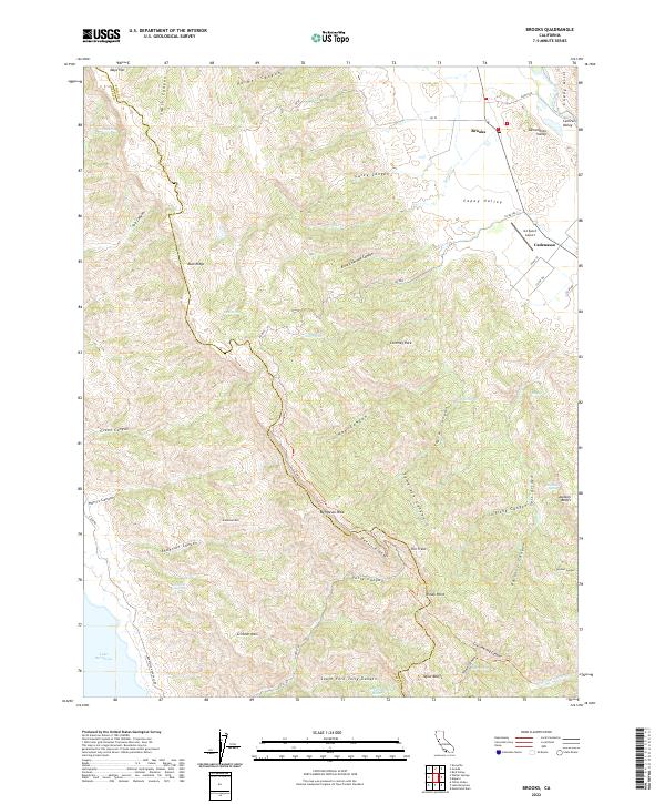 US Topo 7.5-minute map for Brooks CA