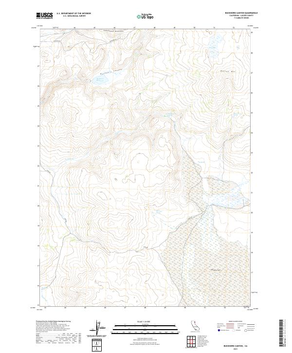 US Topo 7.5-minute map for Buckhorn Canyon CA