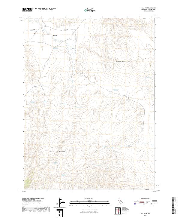 US Topo 7.5-minute map for Bull Flat CA