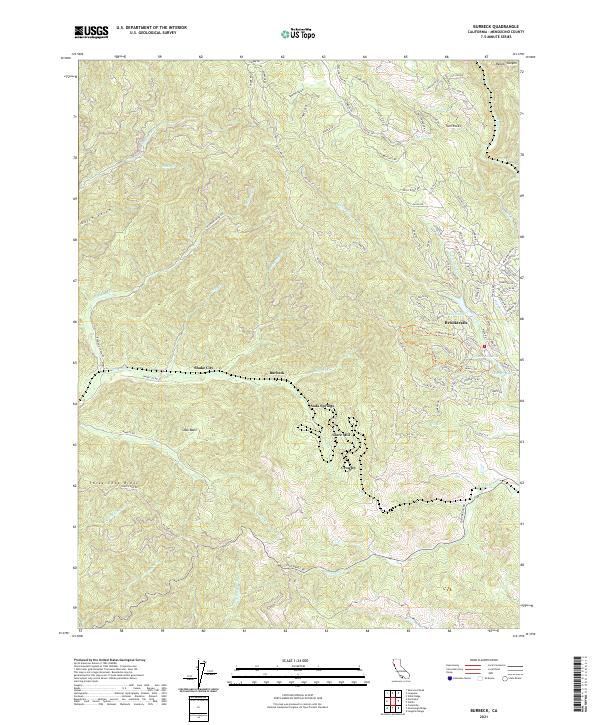 US Topo 7.5-minute map for Burbeck CA