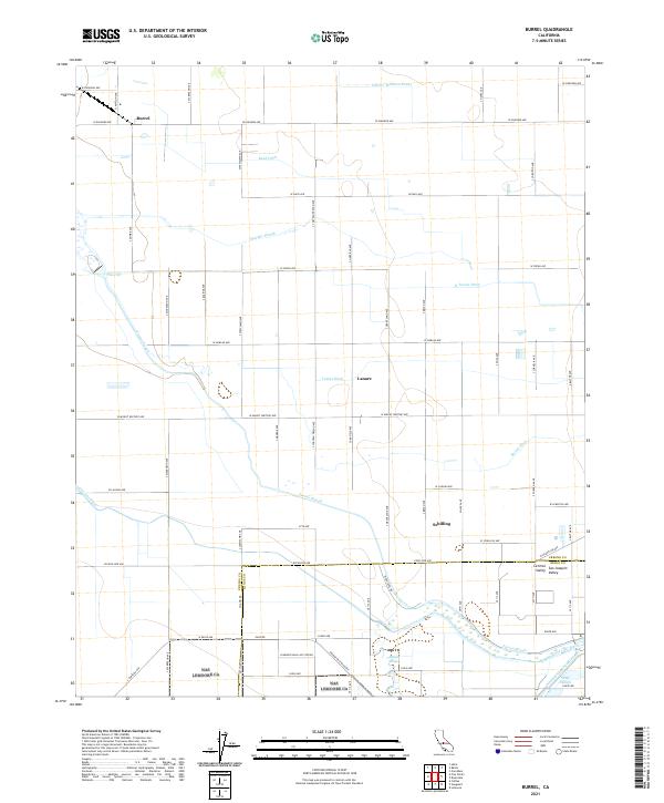 US Topo 7.5-minute map for Burrel CA