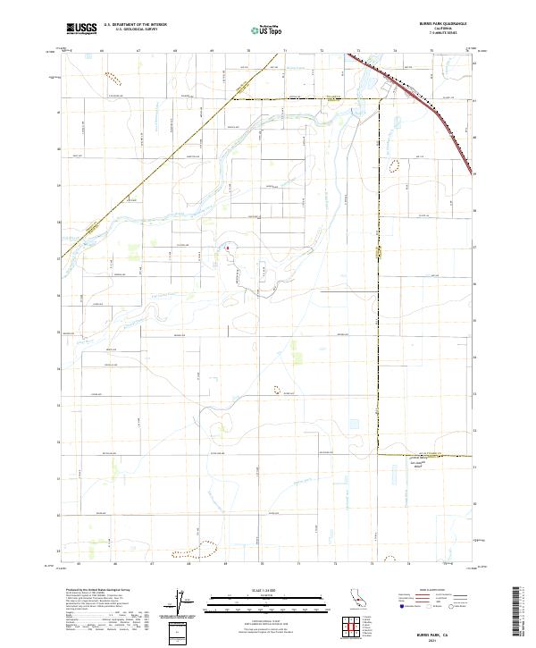 US Topo 7.5-minute map for Burris Park CA
