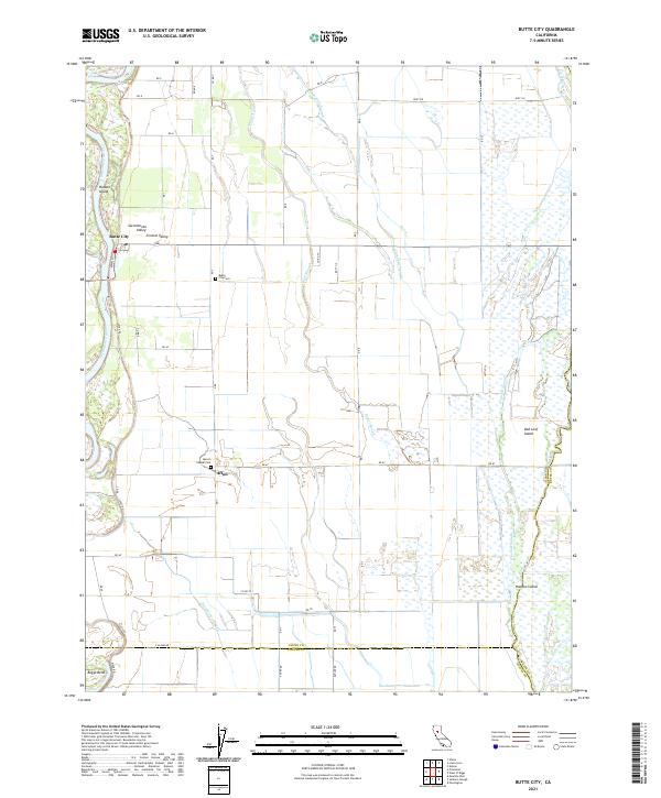 US Topo 7.5-minute map for Butte City CA