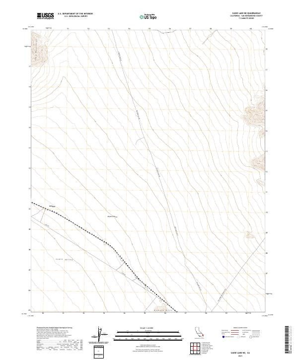 US Topo 7.5-minute map for Cadiz Lake NE CA