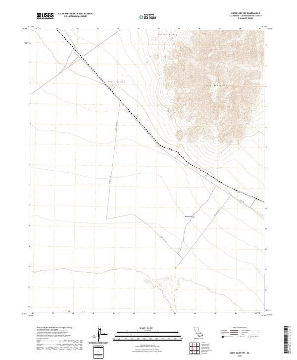 US Topo 7.5-minute map for Cadiz Lake NW CA