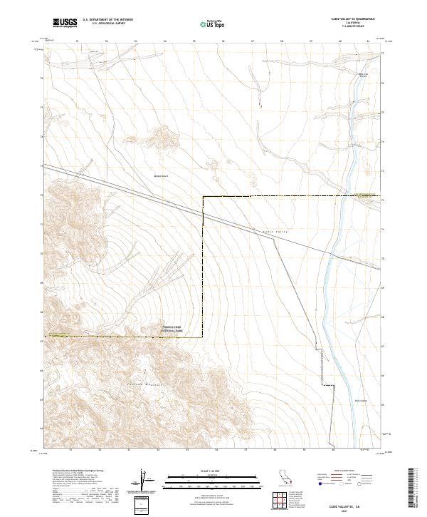 US Topo 7.5-minute map for Cadiz Valley SE CA