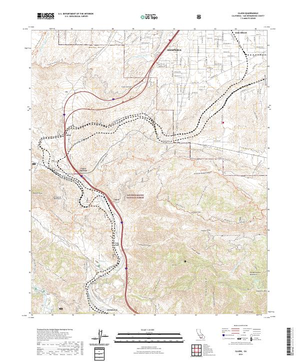US Topo 7.5-minute map for Cajon CA