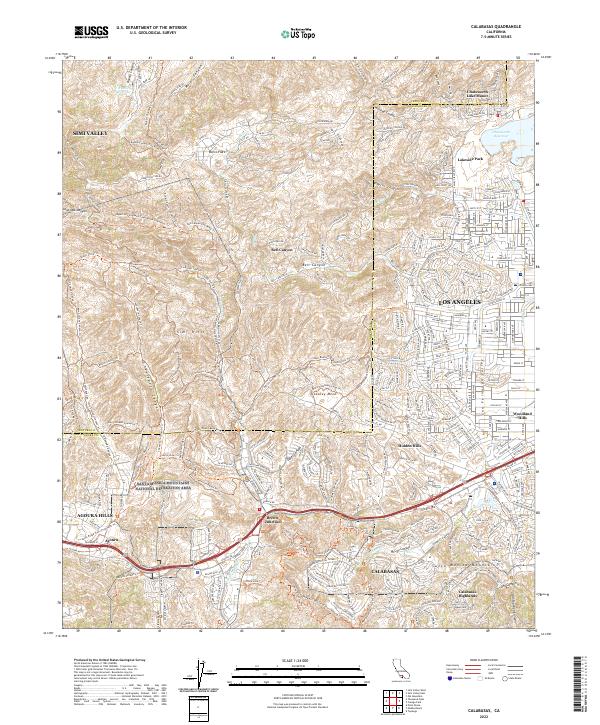 US Topo 7.5-minute map for Calabasas CA