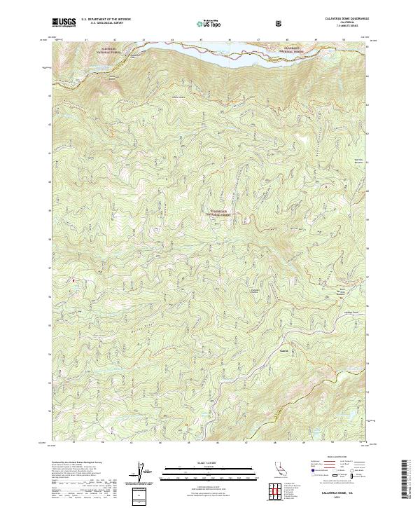 US Topo 7.5-minute map for Calaveras Dome CA