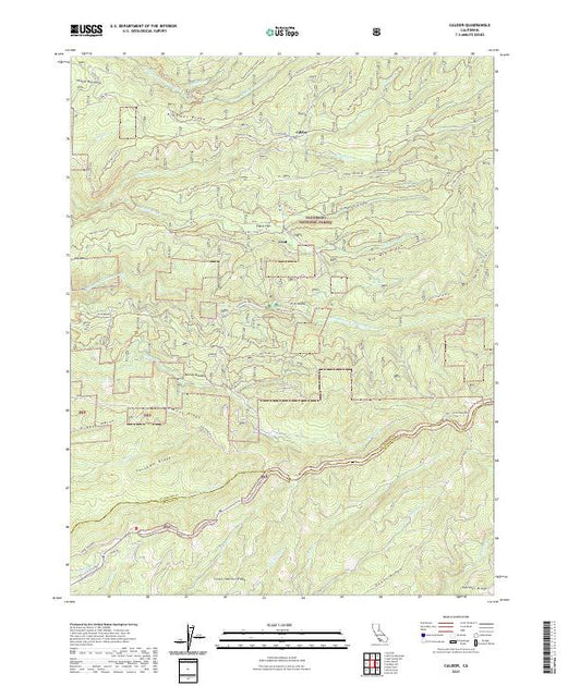US Topo 7.5-minute map for Caldor CA – American Map Store