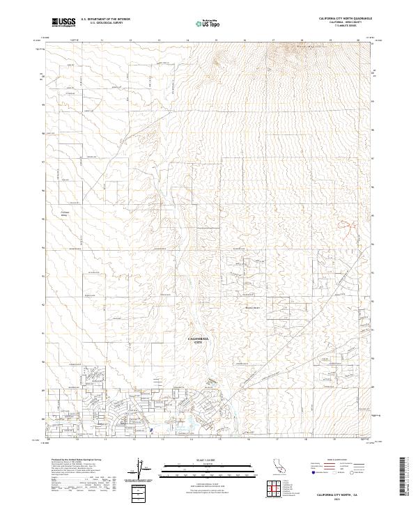 US Topo 7.5-minute map for California City North CA
