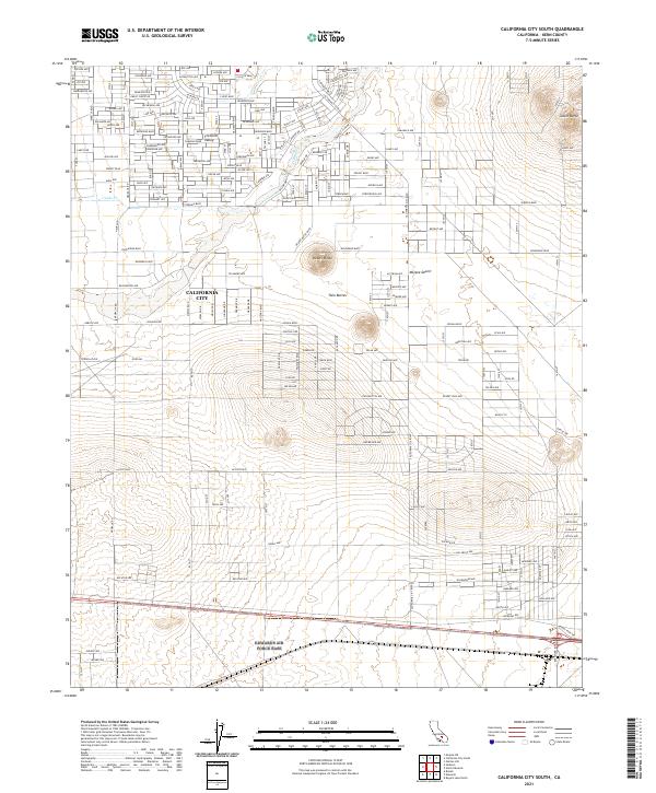 US Topo 7.5-minute map for California City South CA