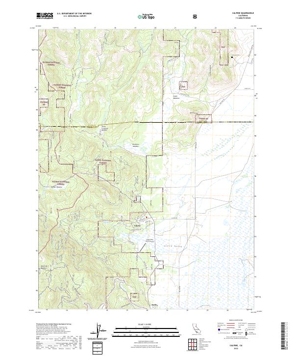 US Topo 7.5-minute map for Calpine CA