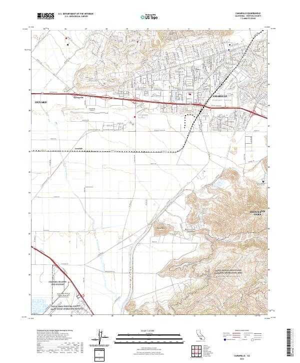 US Topo 7.5-minute map for Camarillo CA