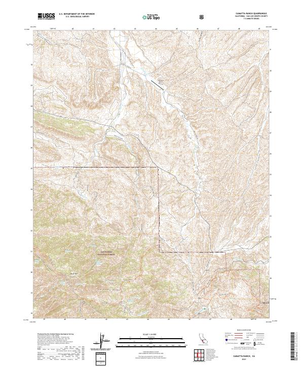 US Topo 7.5-minute map for Camatta Ranch CA