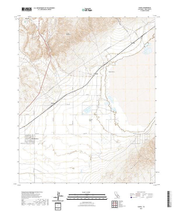 US Topo 7.5-minute map for Cantil CA