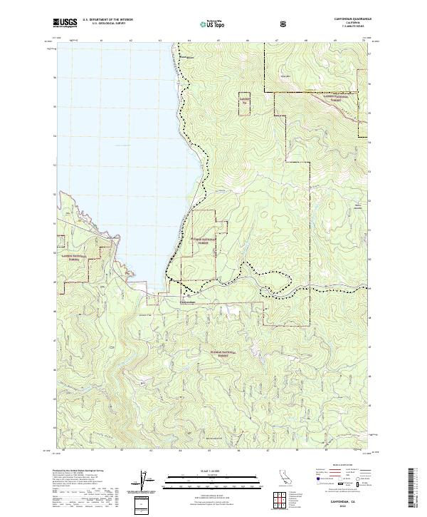 US Topo 7.5-minute map for Canyondam CA