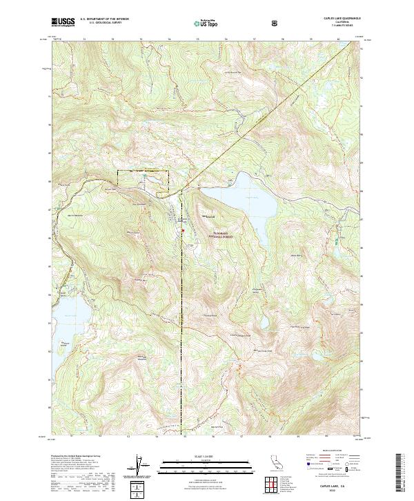 US Topo 7.5-minute map for Caples Lake CA