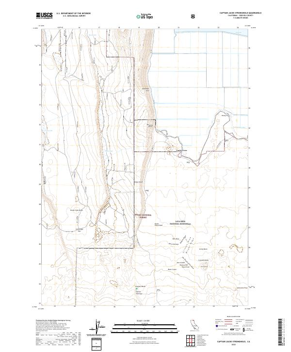 US Topo 7.5-minute map for Captain Jacks Stronghold CA