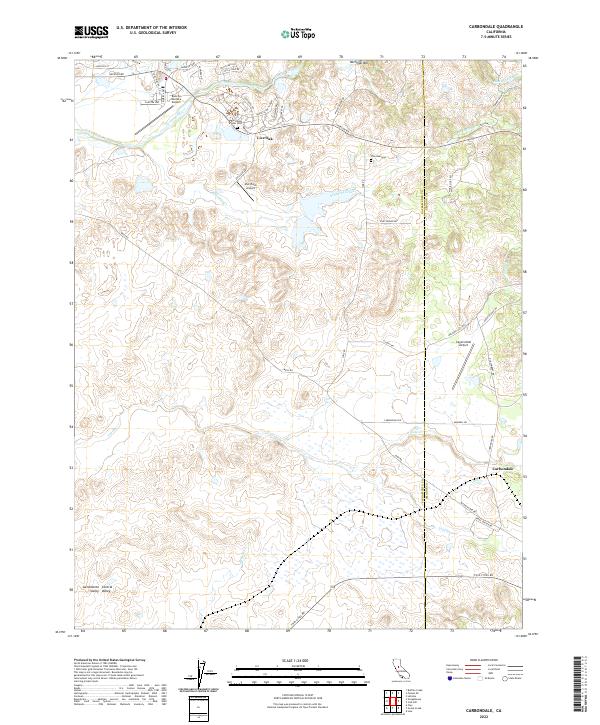 US Topo 7.5-minute map for Carbondale CA