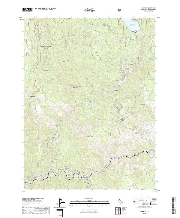 US Topo 7.5-minute map for Caribou CA
