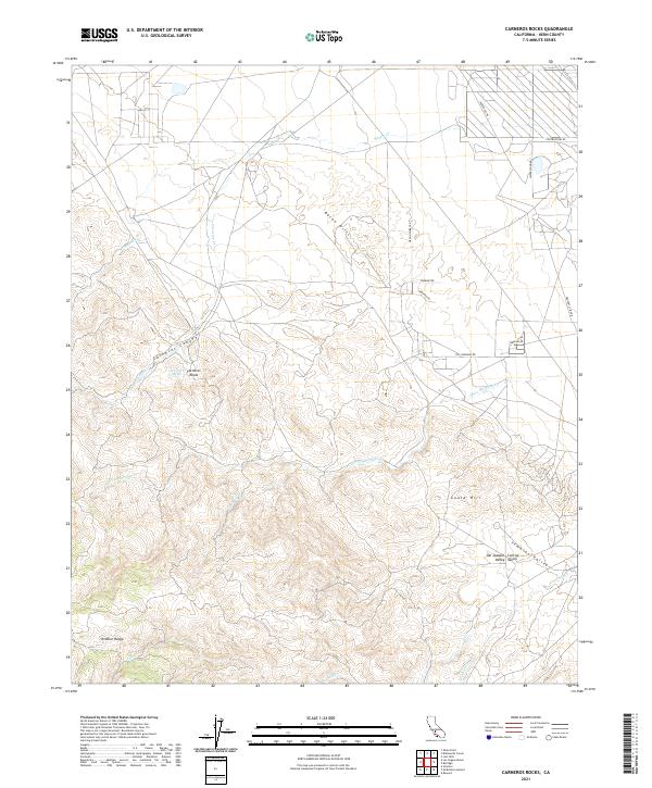 US Topo 7.5-minute map for Carneros Rocks CA