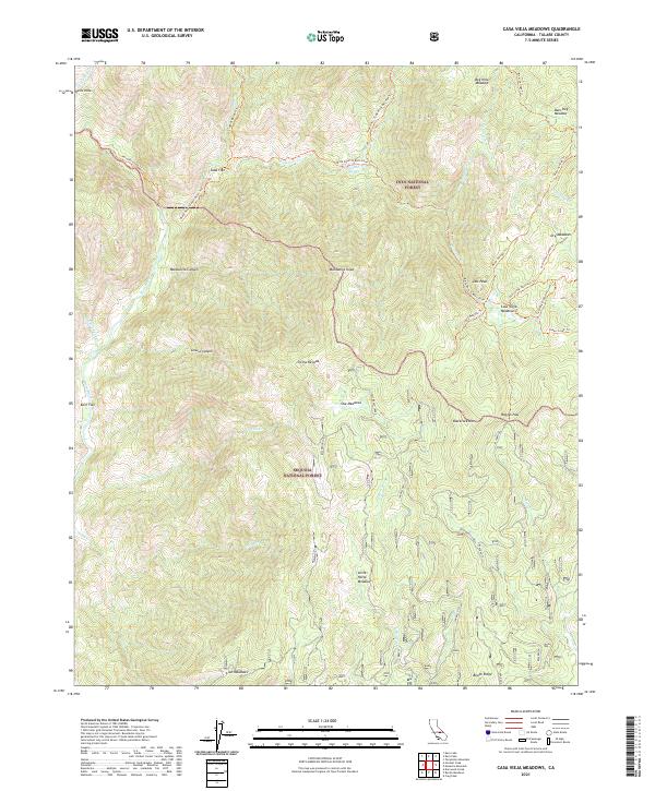 US Topo 7.5-minute map for Casa Vieja Meadows CA