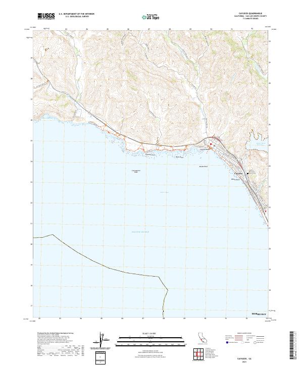US Topo 7.5-minute map for Cayucos CA