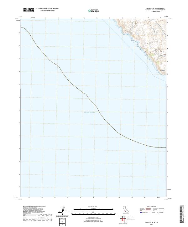US Topo 7.5-minute map for Cayucos OE W CA