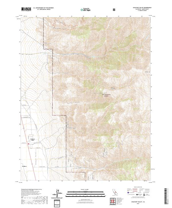 US Topo 7.5-minute map for Chalfant Valley CA