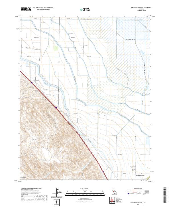 US Topo 7.5-minute map for Charleston School CA