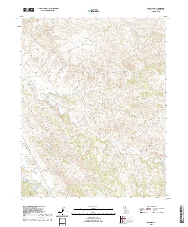 US Topo 7.5-minute map for Cherry Peak CA