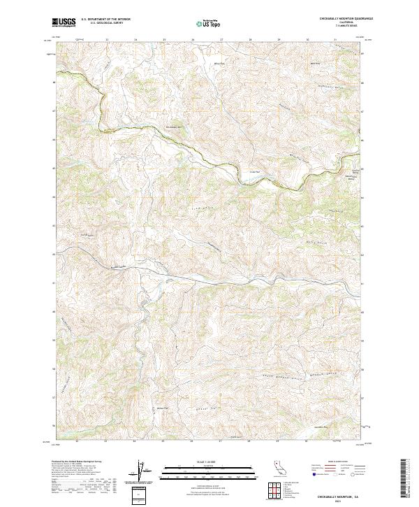 US Topo 7.5-minute map for Chickabally Mountain CA