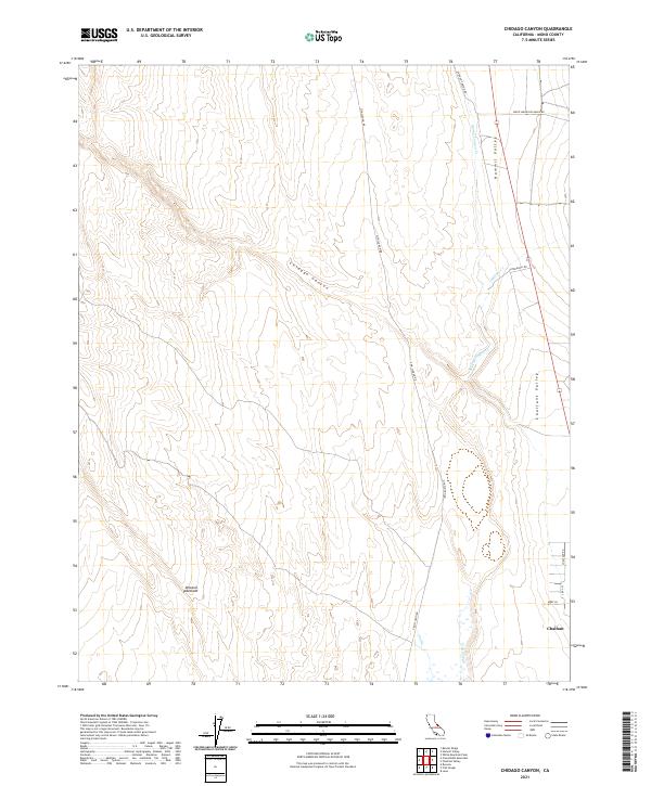 US Topo 7.5-minute map for Chidago Canyon CA