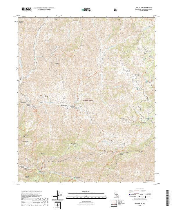 US Topo 7.5-minute map for Chilao Flat CA