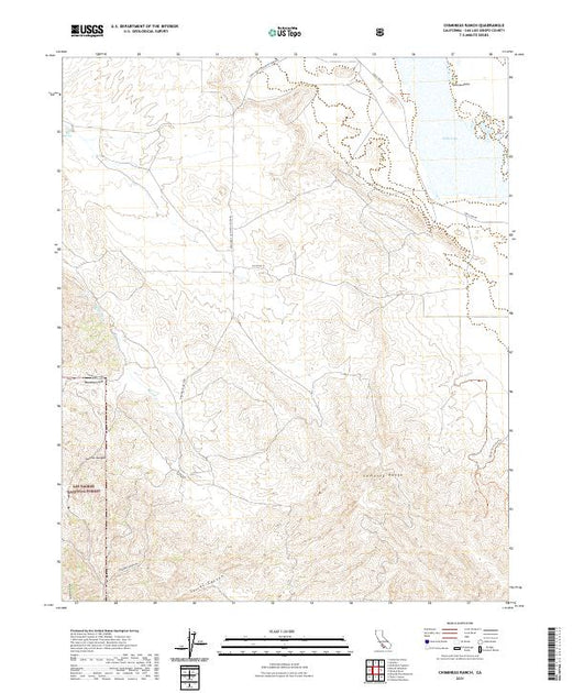 US Topo 7.5-minute map for Chimineas Ranch CA – American Map Store