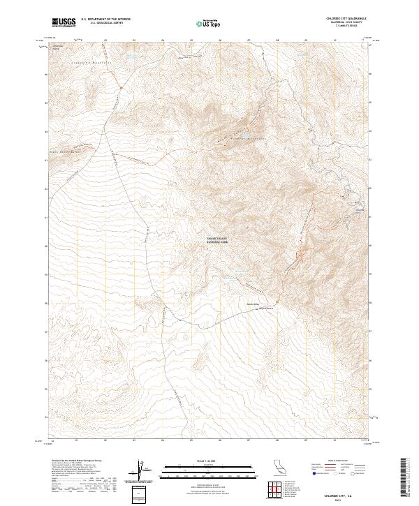 US Topo 7.5-minute map for Chloride City CA