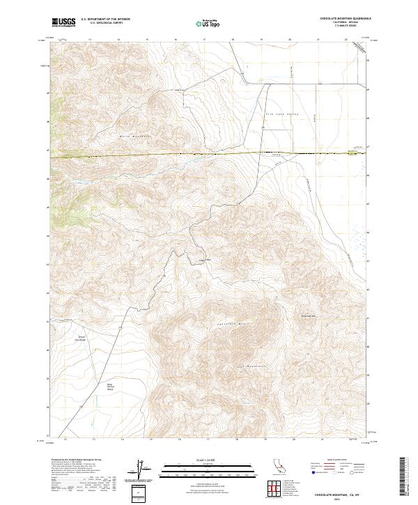 US Topo 7.5-minute map for Chocolate Mountain CANV