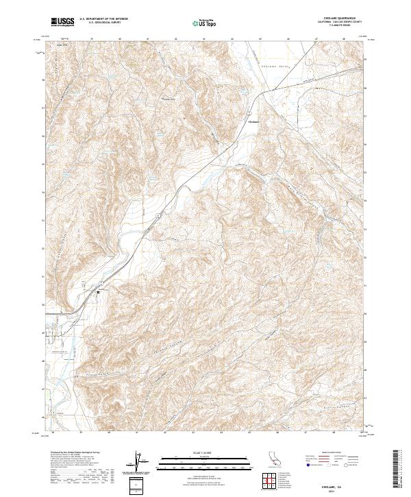 US Topo 7.5-minute map for Cholame CA