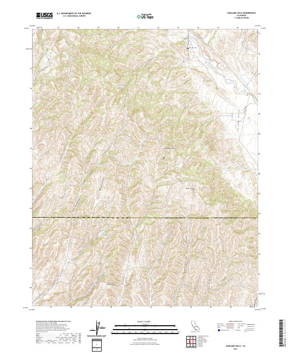 US Topo 7.5-minute map for Cholame Hills CA
