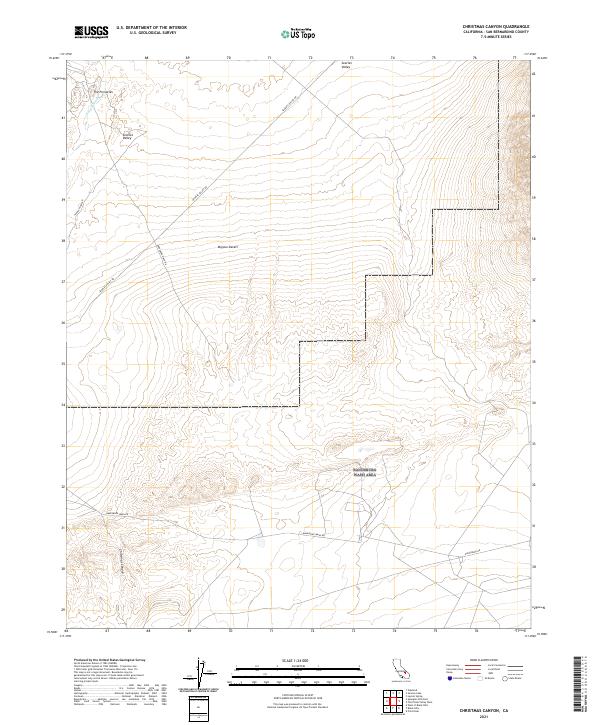 US Topo 7.5-minute map for Christmas Canyon CA