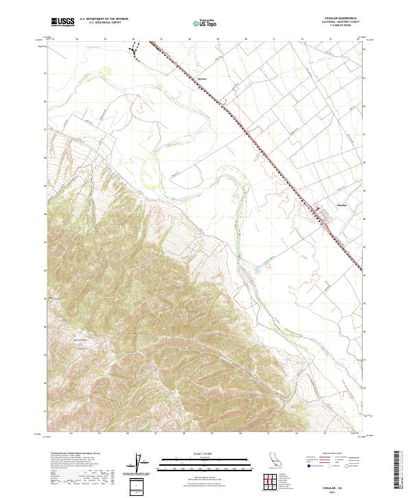 US Topo 7.5-minute map for Chualar CA