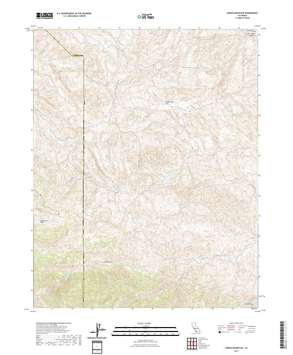 US Topo 7.5-minute map for Ciervo Mountain CA