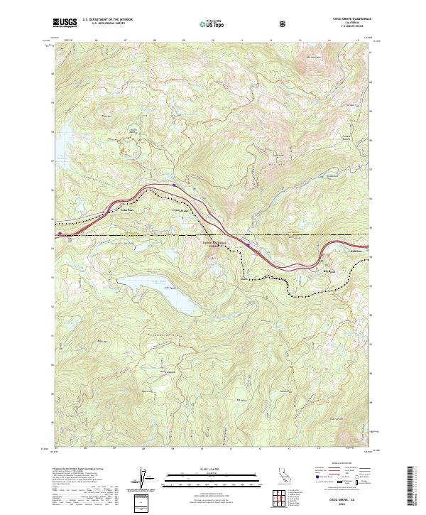 US Topo 7.5-minute map for Cisco Grove CA
