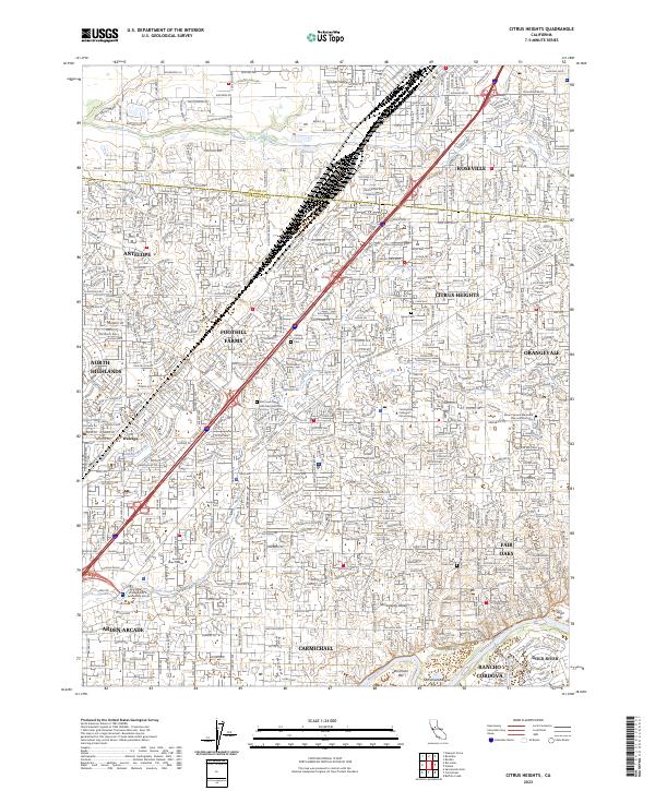 US Topo 7.5-minute map for Citrus Heights CA
